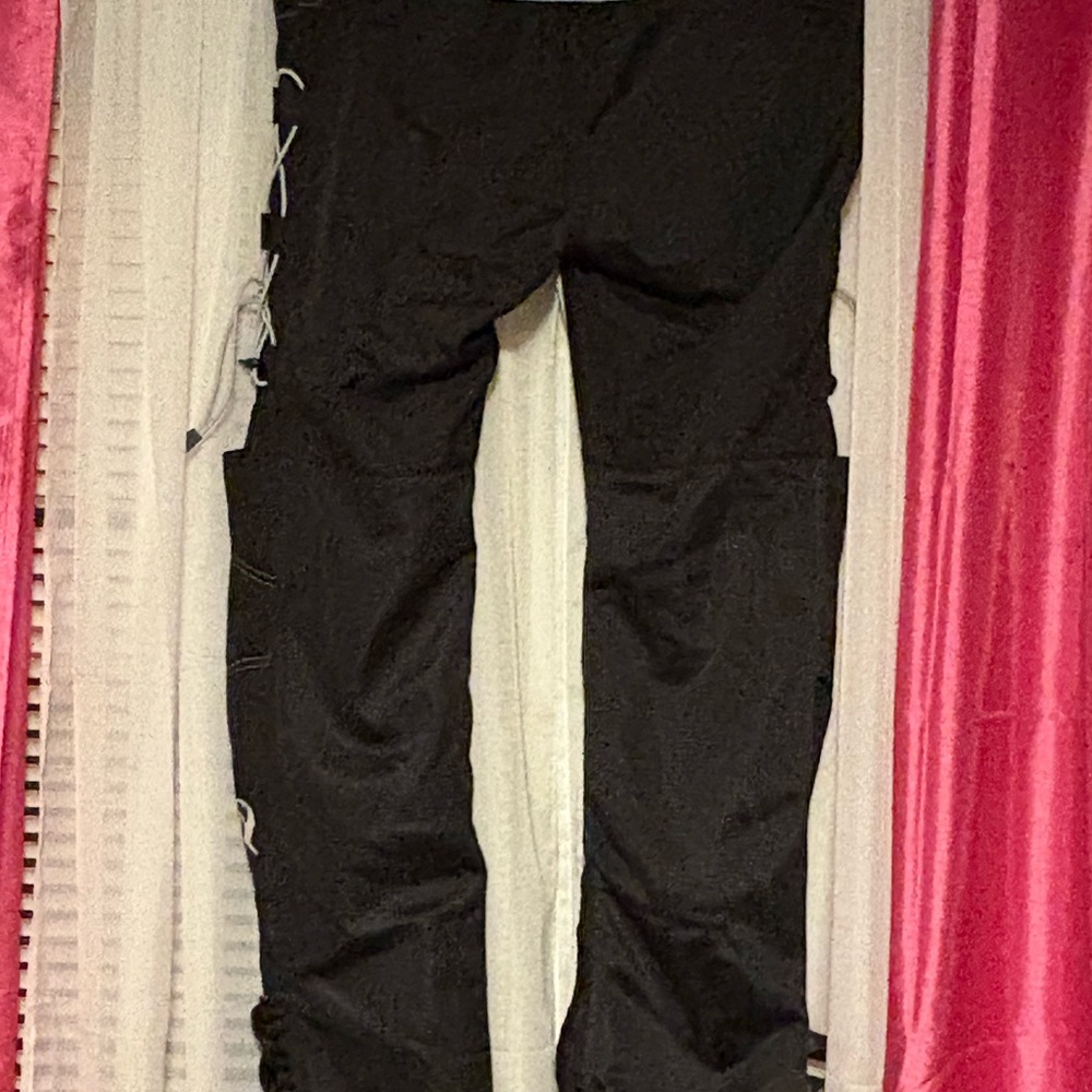Scorpion Exo Motorcycle Black and White Pants with Embellishments - Picture 2 of 7